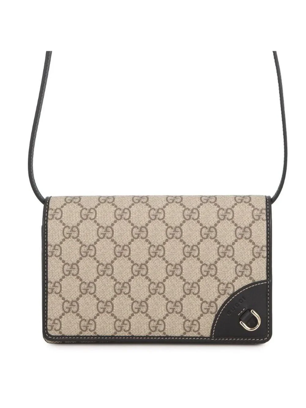 Gucci Shoulder Wallet GG Emblem Leather